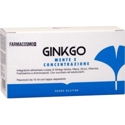 Farmacosmo Ginkgo 10 flaconcini - Integratore per la concentrazione