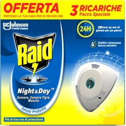 Night & Day Ricariche Antizanzare Elettrico - 3 ricariche