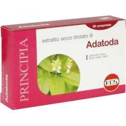 Kos Adatoda Estratto Secco 60 Compresse Da 22,2 gr - Integratore Per Le Secrezioni Bronchiali