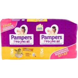PAMPERS progressi - 54 Pannolini misura 3 (4-9kg)