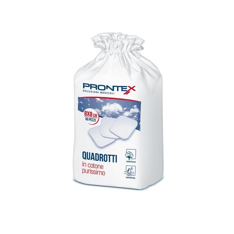 SAFETY - Prontex - Quadrotti - 50 Falde Di Cotone Pretagliate E Rifilate Da  8 Cm X 8 Cm