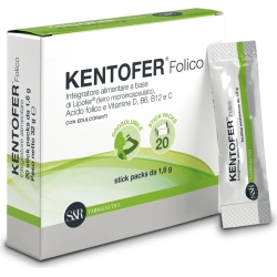 Kentofer Folico - integratore di ferro e vitamine per la gravidanza 20 stick pack