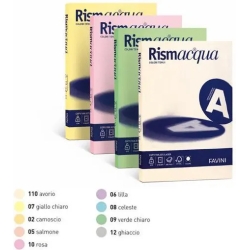 Rismacqua - cartoncino colorato A4 colore verde chiaro 200 g/mq  - risma da 125 fogli