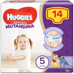 HUGGIES Pannolini Mutandina - Taglia 5 - 12-17 kg - confezione da 14 pannolini