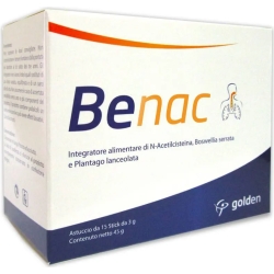 benac - integratore per il benessere le vie respiratorie 15 stick