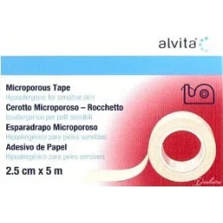 Alvita Cerotto Microporoso in Rocchetto 2,50 cm x 5 Mt