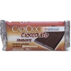 Cadicioc - Barretta di Cioccolato Fondente con Fibre 20 g