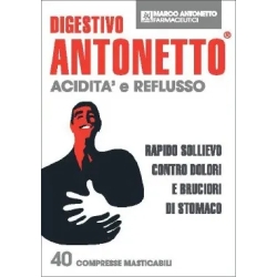 Digestivo Antonetto Acidità e Reflusso 40 compresse - Contro dolori e bruciori di stomaco