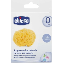 Chicco Spugna marina naturale media per il bagnetto dei neonati 0m+