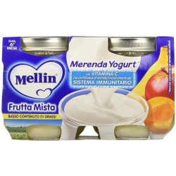 Merenda yogurt e frutta mista - 2 vasetti da 120 g
