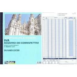 Registro Corrispettivi Iva Duplice Copia Autoricalcante - 5 blocchi DU168512C00