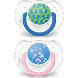 Avent Succhietto Monkey E Flower 6-18 Mesi - 2 ciucci colori assortiti