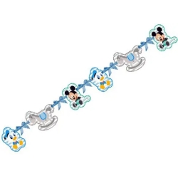 Baby Mickey & Donald festone compleanno 110 cm azzurro e bianco