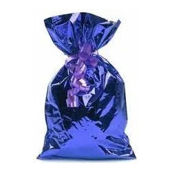Buste regalo in ppl metal lucido 16x25 cm - 50 buste Blu