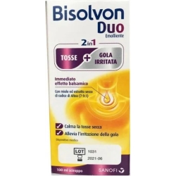 Bisolvon Duo - Sciroppo emolliente per tosse e gola irritatata 100 ml