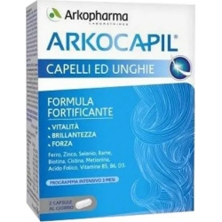 arkocapil 60 capsule - integratore per capelli e unghie 2 confezioni