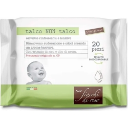 FIOCCHI DI RISO Talco non Talco - 20 salviette rinfrescanti lenitive