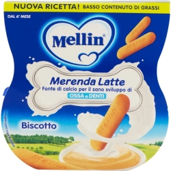 Merenda Latte e Biscotto - 2 Vasetti da 100 gr