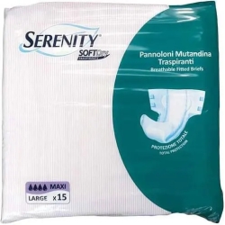 Serenity Soft Dry - 15 Pannoloni Assorbenti Per Incontinenza Maxi Taglia L