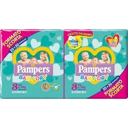 PAMPERS baby dry duo taglia 3 midi - confezione da 40 pannolini
