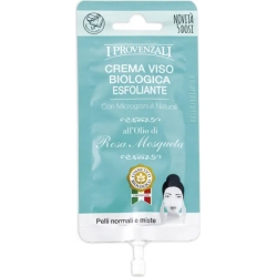I Provenzali crema viso biologica esfoliante con rosa mosqueta 15 ml