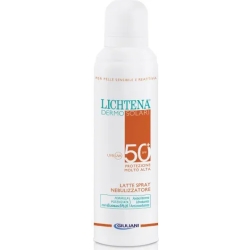 Lichtena Dermosolare Latte Spray Nebulizzatore spf50+ per pelli sensibili 150 ml