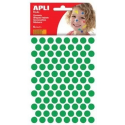 kids -  stickers rotondi colore verde - Confezione 6 fogli