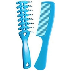 Set Spazzola più Pettine per Capelli - colori assortiti