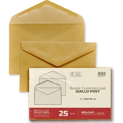 Busta gialla da spedizione 18x24 cm - Confezione da 25 bustine