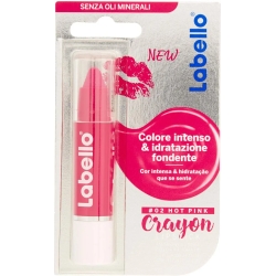 LABELLO Crayon Lipstick - Balsamo Labbra Colorato N. 02 Hot Pink