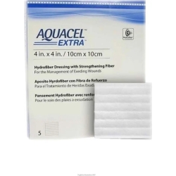 Aquacel Extra Con Hydrofiber - 5 Medicazioni Da 10 x 10 cm