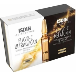 Isdin Flavo-C Melatonin Ultraglican - Siero Viso 20 Fiale da 2 ml