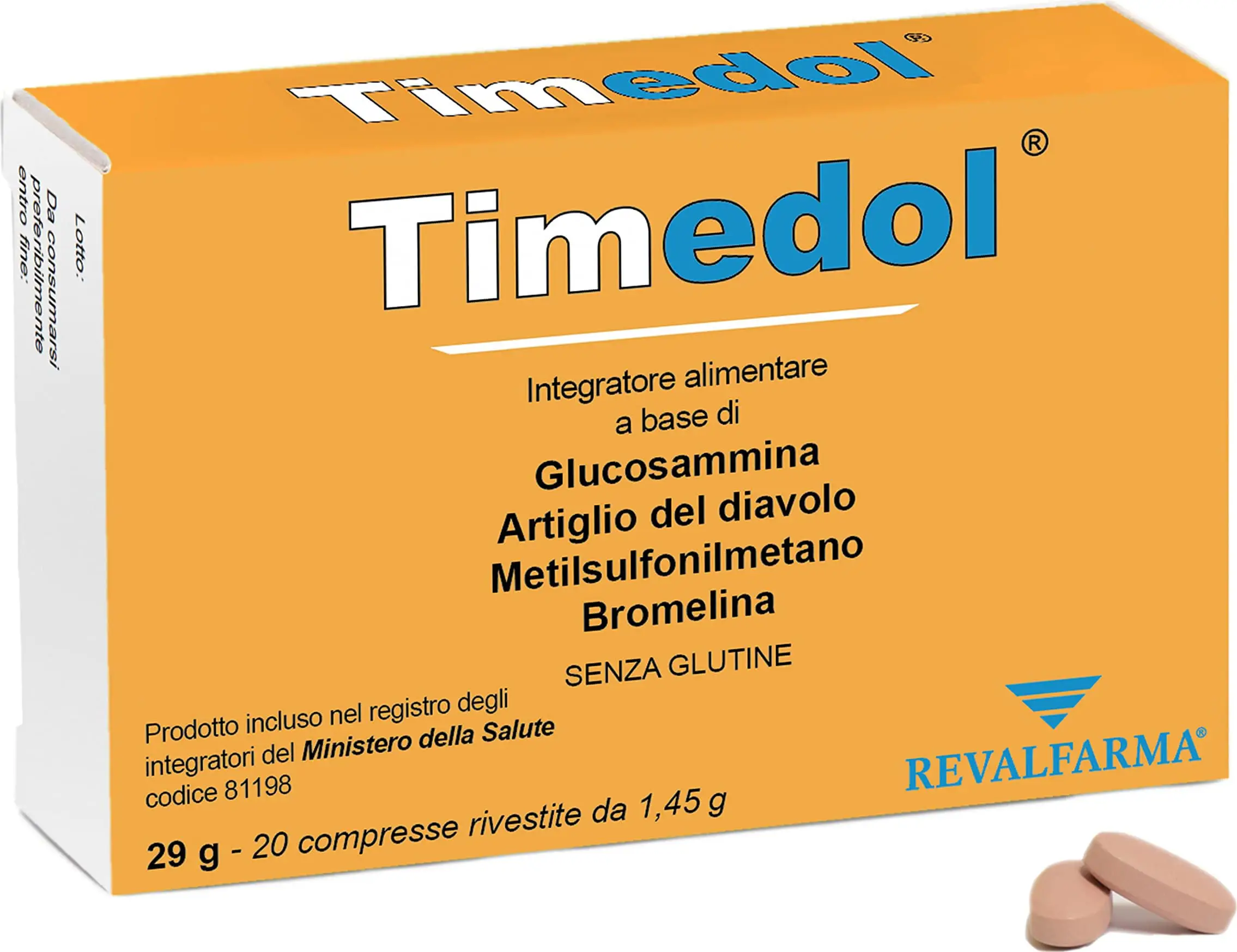 Time Tedol Timedol 20 compresse - integratore per la funzionalità articolare