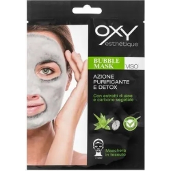 Black line Bubble mask viso - Maschera detossinante in tessuto