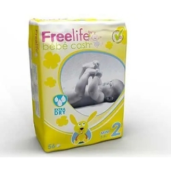 FreeLife by Bebé Cash - 26 Pannolini extra dry - misura 1 - 2-4 kg