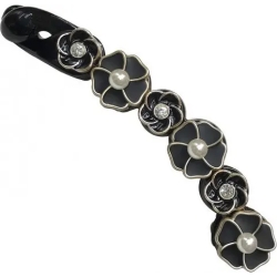 Forcella con camelia Nera