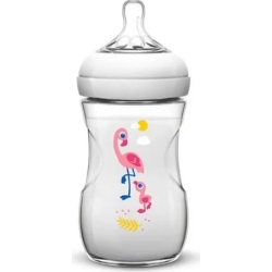 Avent Biberon Natural Anticoliche 1m+ decoro fenicottero 260 ml