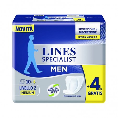 LINES - Specialist Men - 14 Assorbenti Maschili Livello 2 Medium
