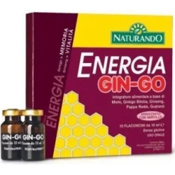 Energia Gin-Go 10 Flaconcini da 10 ml - Integratore alimentare per la memoria