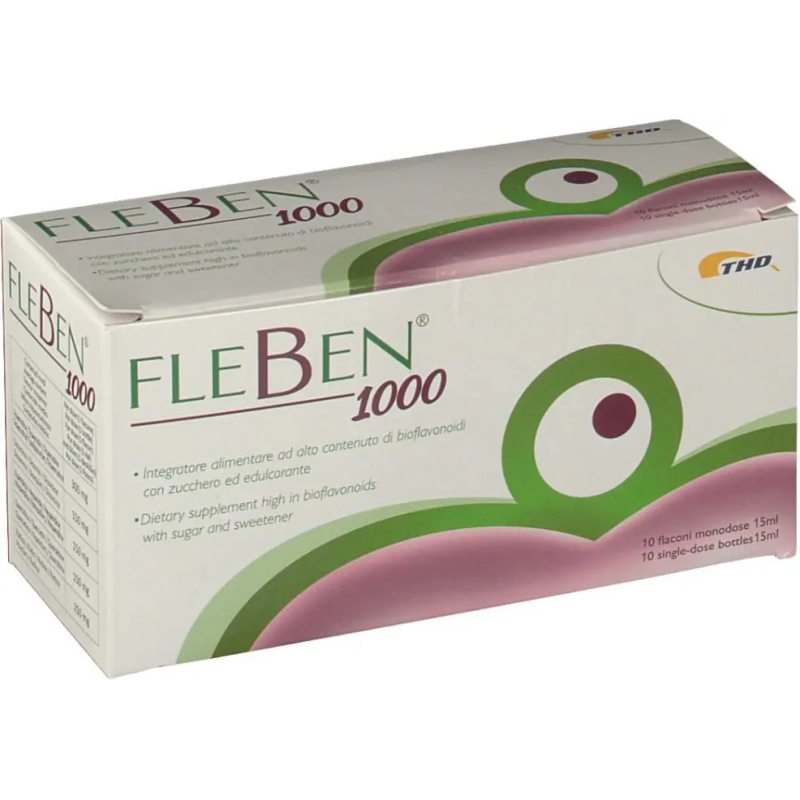 Fleben1000 - Integratore Per Il Microcircolo 10 Flaconi da 15 ml