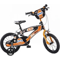 Bicicletta Bmx nero e arancio diametro ruota 16''