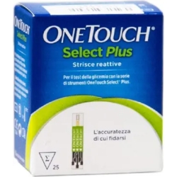 One Touch Select Plus - 25 Strisce Reattive Per Glicemia