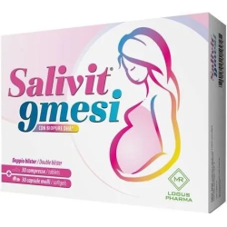 Salivit 9 Mesi 30 Compresse + 30 Capsule Molli - Integratore Per La Gravidanza