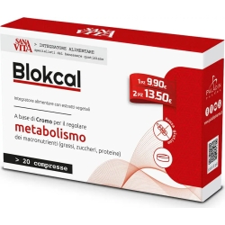 Sanavita Blokcal 20 Compresse - Integratore Accelerante Del Metabolismo