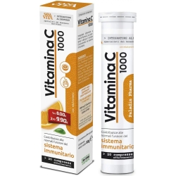 Sanavita Vitamina C 1000 - Integratore Immunostimolante 20 Compresse Effervescenti