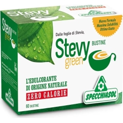 Specchiasol Stevygreen - Dolcificante di origine naturale estratto dalle foglie di Stevia 60 Bustine