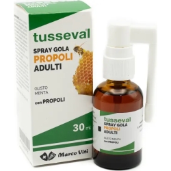 Marco Viti Tusseval Gola Propoli Adulti 30 ml - Integratore Spray Per Le Vie Respiratorie
