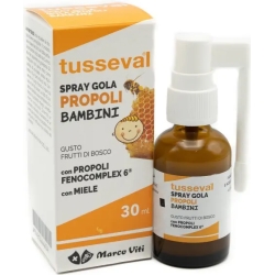 Marco Viti Tusseval Gola Bambini Spray da 30 ml - Integratore Per Le Vie Respiratorie