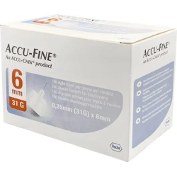Accu-Chek Accu-Fine - 100 Aghi Sterili Per Penna Da Insulina - 31G (6 mm)