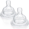 Avent Natural - 2 Tettarelle 6m+ flusso abbondante 4 fori